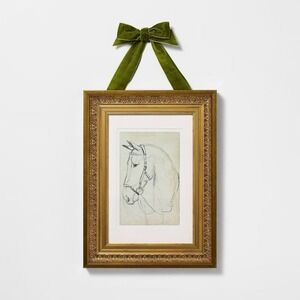 12x16 Framed Horse Sketch Wall Art – Threshold Studio McGee, Spring‎ 2026